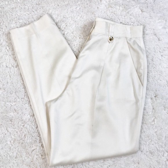 Escada Pants - Escada Cream Lined Pants Sz 40